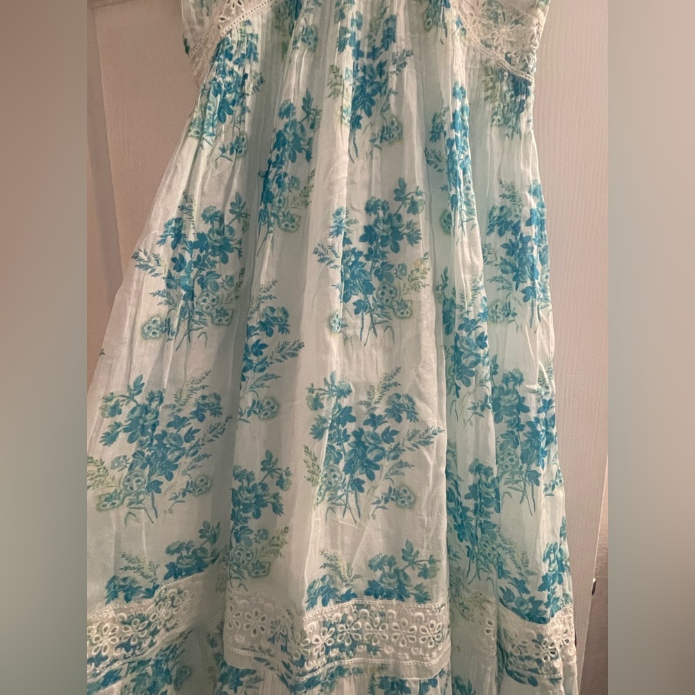 Rare LoveShackFancy Love Shack Fancy Cotton Floral Dress Galil Broderie Anglaise - Picture 15 of 15